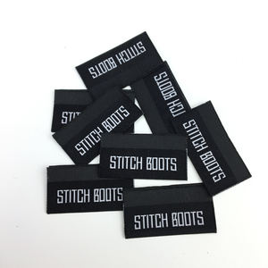 Logo de marque personnalisé 100% Polyester, étiquettes tissées pour vêtements et vêtements - Product Image 4