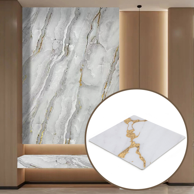 High Gloss PVC Marble Sheet for Indoor Wall Decoration