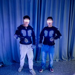 Flash LED armure lumineuse Costume Cospaly atmosphère cyclisme Fluorescent vêtements boîte de nuit bar scène Performance tenue - Product Image 4