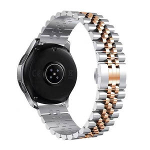 Bracelet de luxe en acier inoxydable 20/22mm, bracelet à maillons, bracelet de montre en métal pour <span class=keywords><strong>Samsung</strong></span> <span class=keywords><strong>Gear</strong></span> <span class=keywords><strong>S2</strong></span>/3/4 Active 2/1 Smart Watch - Product Image 3