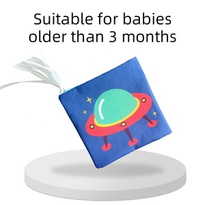 Cadeau pour bébé Jouets visuels froissés pour faire du bruit <span class=keywords><strong>Livre</strong></span> souple pour bébé Stimulation visuelle du ventre <span class=keywords><strong>Livre</strong></span> en tissu sensoriel de <span class=keywords><strong>6</strong></span> à 12 <span class=keywords><strong>mois</strong></span> - Product Image 4