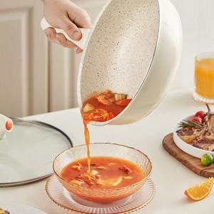 Petite casserole antiadhésive en pierre de mélamine, idéale pour la préparation des aliments, compatible avec les plaques à <span class=keywords><strong>induction</strong></span> - Product Image 4