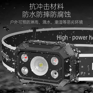 Lampe frontale haute puissance T-15, 29g, légère, étanche, rechargeable, LED, pour travaux en extérieur, avec détection de mouvement - Product Image 5