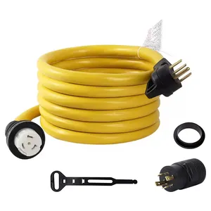 RV power cord USA 50Amp marine rv adapter power extension plug cord for outdoor connect