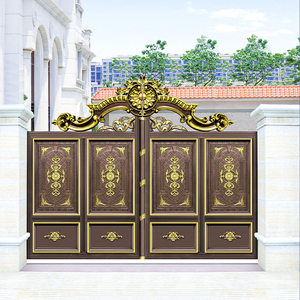 Nhà máy sản xuất đôi Swing đường lái xe cổng và biệt thự tư nhân Nhôm hàng rào 3D mô hình dịch vụ bao gồm - Product Image 3