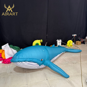 Globo Inflable de Ballena Azul Realista para Librerías, Fiestas en la Playa, Escenarios con Temática Oceánica, Modelo de Pez Inflable Personalizado - Product Image 1