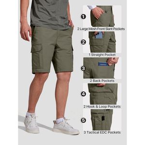 FOXA Men's Hiking Cargo Shorts Quick Dry Lightweight Mid Waist 8 Pockets Outdoor Casual Shorts - Product Image 4
