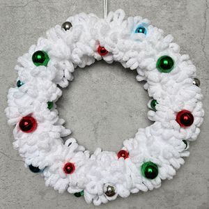 Guirlandes de pompons de Noël modernes, écologiques, faites à la main, décorations et supports de <span class=keywords><strong>porte</strong></span> d'extérieur - Product Image 5