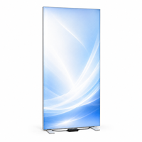 Bannière en tissu imprimée sur mesure avec éclairage LED et support pour exposition, événement, publicité, affichage rétroéclairé