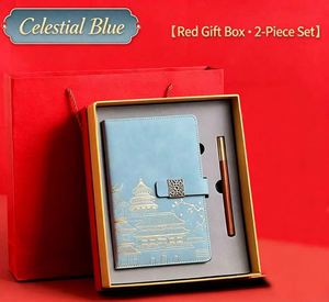 Light Blue <b>Notebook</b> <b>and</b> <b>Pen</b> Gift Box <b>Set</b> with Custom Packaging for Corporate Branding <b>and</b> Bulk Gift Orders - Product Image 2