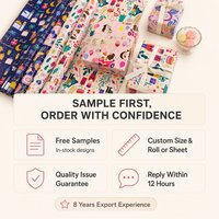 Hochwertiges Doppelseitig Bedrucktes Geschenkpapier in Kundenspezifischer Größe als Rolle oder Bogen für Festliche Geschenkverpackungen in Markenboutiquen