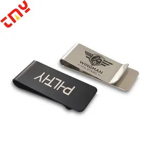 Quick Delivery Custom Logo Luxury Personalized Engraving Blank Stainless Steel Metal Money Clip For Men