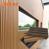 Revêtement mural extérieur en composite bois-plastique 219x26mm, anti-moisissure, faible entretien, pour le marché français
