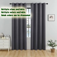 Cortinas Opacas Modernas de Color Sólido, de Poliéster, Aislantes, con Malla, para Todas las Estaciones, para Dormitorios y Salas de Estar, Disponibles en Varios Tamaños