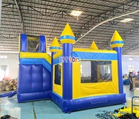 Structure gonflable NFPA 701 pour la location événementielle et les entreprises de location de fêtes, avec entrée par marche gonflable et fenêtre en maille