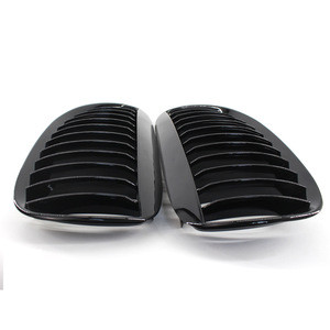 Parrilla delantera BMW E63 en negro brillante, plástico ABS, para actualización de la serie 6 de 2004 a 2010. - Product Image 1