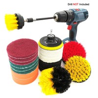 Lot de 18 brosses électriques et tampons de polissage pour le nettoyage domestique et automobile