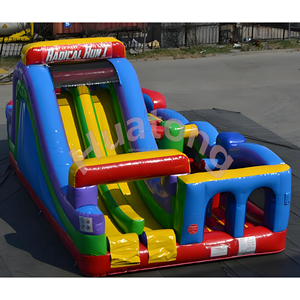 <span class=keywords><strong>Parco</strong></span> <span class=keywords><strong>Giochi</strong></span> Gonfiabile Commerciale con Scivolo e Percorso a Ostacoli per Eventi all'Aperto, Feste per Bambini, Castello Gonfiabile - Product Image 5