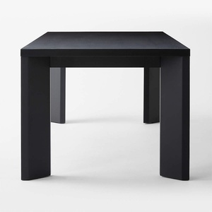 Muebles de Comedor Contemporáneos para Interiores, Mesa de Comedor Rectangular de Madera Maciza Negra Estilo Wabi Sabi para 10 Personas - Product Image 3