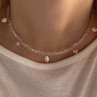 Collares de Perlas de Agua Dulce Naturales, Estilo Veraniego, para Vacaciones en la Playa, Joyería Artesanal con Temática Oceánica, Regalos para Mujer, Venta al Por Mayor