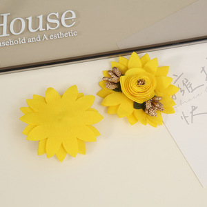 Fleur artificielle fraîche multicouche DIY style européen-américain pour coiffure de mariée, pince à cheveux, broche, serre-tête, accessoire en polyester - Product Image 2