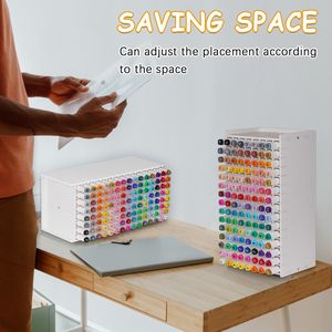 Office Organizer Marker Storage <b>Box</b> Rectangle Open Top Compartments Standing Type Kids Stationery <b>Shelf</b> - Product Image 3