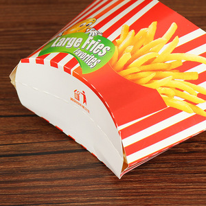 Boîte à frites biodégradable haut de gamme, tendance, recyclable, couleur fixe, pelliculage mat, pour aliments chauds de festival - Product Image 2