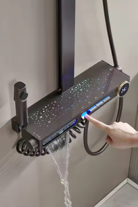 Ensemble <span class=keywords><strong>de</strong></span> salle <span class=keywords><strong>de</strong></span> bain contemporain étoile <span class=keywords><strong>ciel</strong></span> lumière Gunmetal blanc cascade Piano clé affichage numérique taille Massage <span class=keywords><strong>douche</strong></span> multifonction - Product Image 5