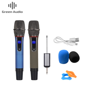 GAW-007B UHF Professionnel <span class=keywords><strong>Micro</strong></span> Main Sans Fil avec 2 Micros 80m Canaux bon pour KTV <span class=keywords><strong>Micro</strong></span> - Product Image 1