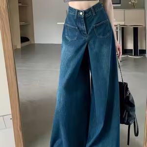 Nouveauté 2025 – Jean ample rétro à jambe large, confortable et respirant, en denim de haute qualité, coupe baggy évasée – Vente en gros - Product Image 2