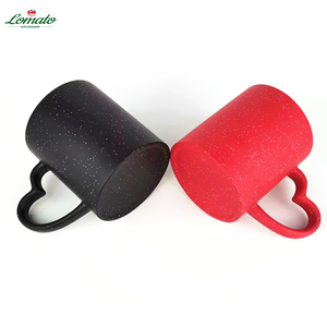 Taza de cerámica con purpurina estrellada y asa de corazón, taza en blanco para sublimación, prensa térmica, taza personalizada con foto para San Valentín o bodas - Product Image 4