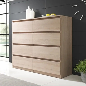 Comò <span class=keywords><strong>Moderno</strong></span> per Soggiorno <span class=keywords><strong>con</strong></span> 8 Cassetti, Mobile Contenitore, Toeletta, <span class=keywords><strong>Arredamento</strong></span> Camera da Letto, Comodino Antico in Legno di Quercia - Product Image 1