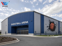 Gedung Aula Olahraga Bola Basket Profesional, Struktur Baja Kedap Suara, Bentangan Lebar, Desain Khusus, Prefabrikasi