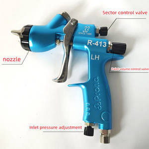 Pistolet de peinture automobile Taiwan <span class=keywords><strong>Prona</strong></span> R413, vernis, haute atomisation, économie de peinture, buse 1.3/1.4 - Product Image 4