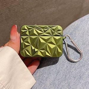 Nouvelle coque d'écouteurs à motif losange violet de luxe pour Apple Airpods <span class=keywords><strong>Pro</strong></span> <span class=keywords><strong>2</strong></span> 1 3 <span class=keywords><strong>Air</strong></span> pods, boîte de chargement de casque de protection, sacs à crochet - Product Image 3