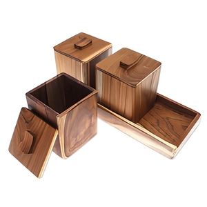 Wooden Spice <b>Jar</b> with Wooden Lid 250mL Capacity Eco-Friendly Durable Classic Design Multifunction <b>Kitchen</b> Countertop <b>Storage</b> - Product Image 1