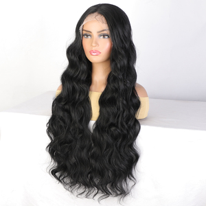 <span class=keywords><strong>Parrucche</strong></span> <span class=keywords><strong>Sintetiche</strong></span> Ondulate Effetto Naturale con Colore Ombré e Parte Centrale in Pizzo, <span class=keywords><strong>Parrucche</strong></span> in Fibra per Donna, Ideali per Feste - Product Image 3