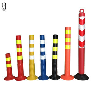 Poste Delimitador de Tráfico Reflectante de Advertencia Vial de Plástico PE PU PVC Naranja Amarillo, Venta al por Mayor de Fábrica - Product Image 1