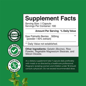 Oem/odm להתאמה להתאמה אישית תמיכה הערמונית כמוסות מסור דלפטו לחלץ קומפלקס צמחים לבריאות השיער & תמיכה בשתן - Product Image 2