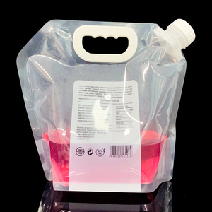 Custom Printed Outdoor Sports 1 Gallon 3l Clear Folding <b>Plastic</b> Personalized Drinking Water <b>Bag</b> - Product Image 1