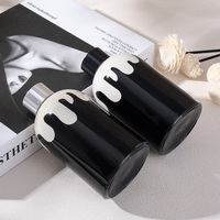 Flacon roll-on rond en verre noir de 200 ml pour huiles essentielles, aromathérapie et emballage de parfums d'intérieur