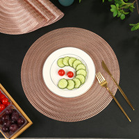 Napperon de table rond moderne en PVC, imperméable, antidérapant, écologique, isolant thermique, pour la cuisine et la décoration intérieure