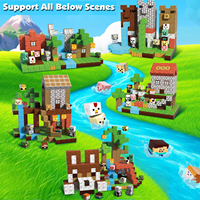 Bloques de Construcción Cuadrados My World Forest, 300 Piezas, Juego de Bloques de Construcción Moc, Cubos de Construcción, Juguetes Educativos para Regalo