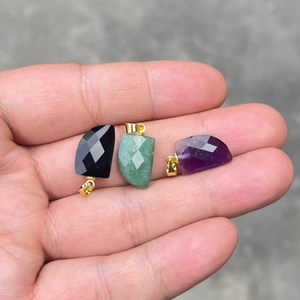 Kalung DIY anak-anak, hadiah gaya lucu kalung rangka liontin bentuk tanduk pelangi kaca - Product Image 3