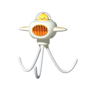 Ventilador con clip de avión de dibujos animados, sin aspas, recargable, funciona con batería, para uso en cochecitos de bebé - Product Image 2