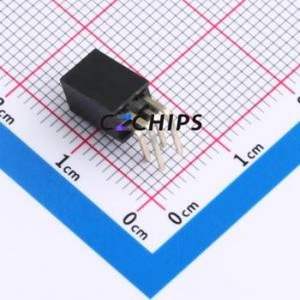 HX PM2.54-2x2P WC Pin Socket Bent Lead Through Hole,P=2.54mm Connector 2x2P 2.54mm 2.54mm Square Hole - Product Image 2