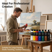 Fournitures artistiques Hechunzi, peinture à l'huile pour artistes de 500 ml, qualité professionnelle, pigment riche, consistance lisse, peinture à l'huile pour artistes