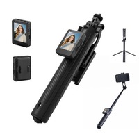 Mini support de téléphone pour perche à selfie avec reconnaissance de scène IA, écran de vision arrière et contrôle photo à distance