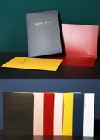 Carpeta de archivos de bolsillo para documentos A4 de alta calidad Carpeta de presentación de archivos de cartón de papel de 300gsm con dos bolsillos