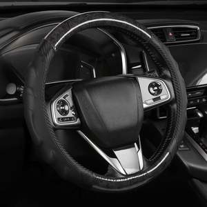 Nueva Funda Universal para Volante de Coche de Fibra de Carbono y Cuero PU con Diseño de Madera de Melocotón, Accesorio de Lujo para Coche - Product Image 6